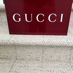 Gucci Glossy Wine-Red Shoe Box with White Logo
